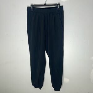 CASEI Black Pull On Lightweight Polyester Blend Jogger Athletic Pants Size MD